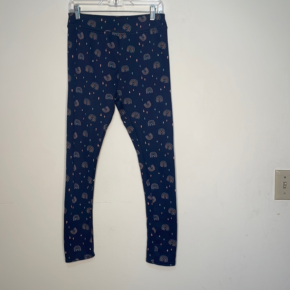 Serra high waisted fleece lined rainbow blue leggings 2/$15​